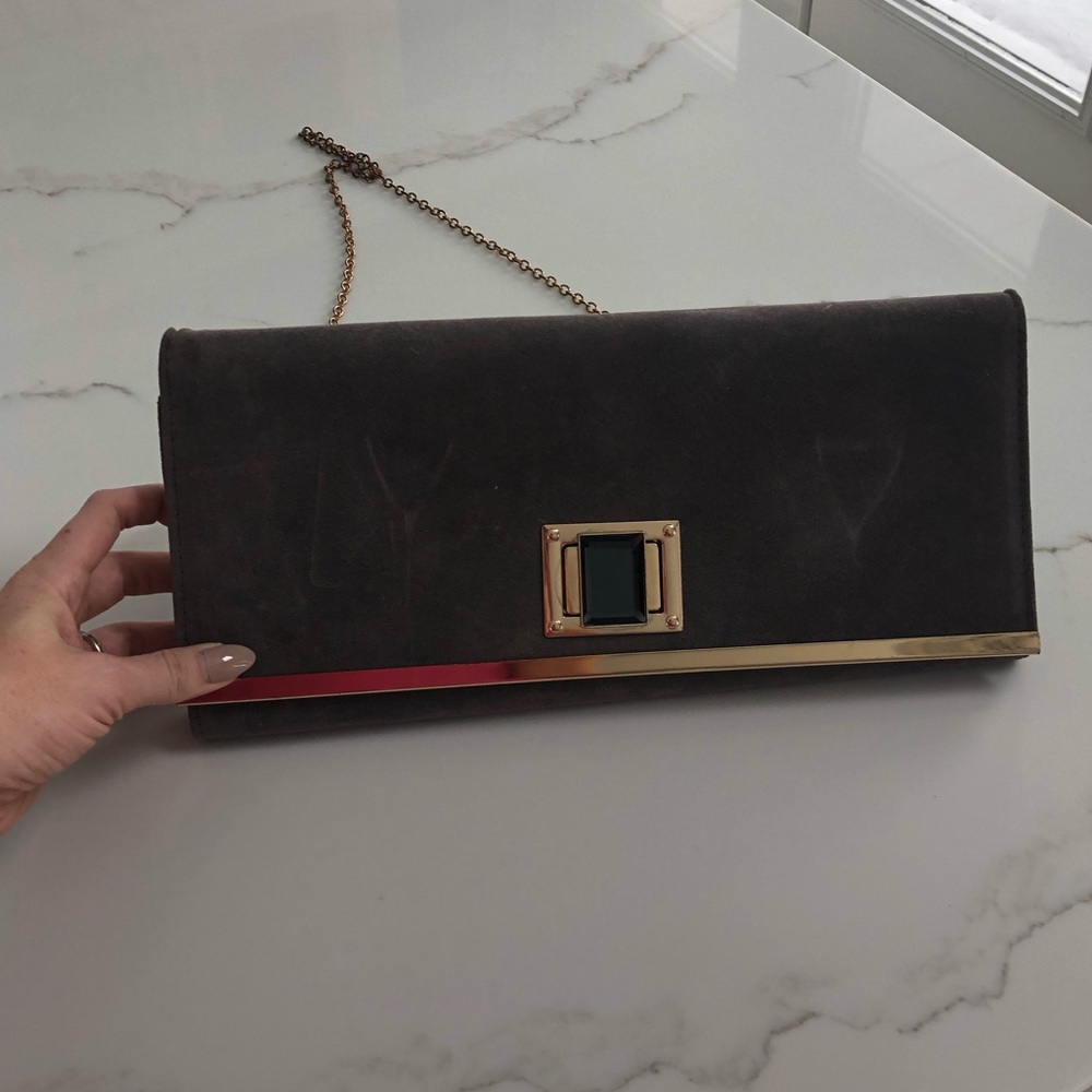 Suede Clutch